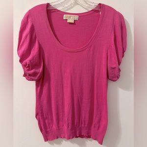 Michael Kors pink knit blouse. MK Size S/P. Gently worn.